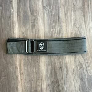 Gymreapers Quick Locking Weight Lifting Belt Olive Green Size Large